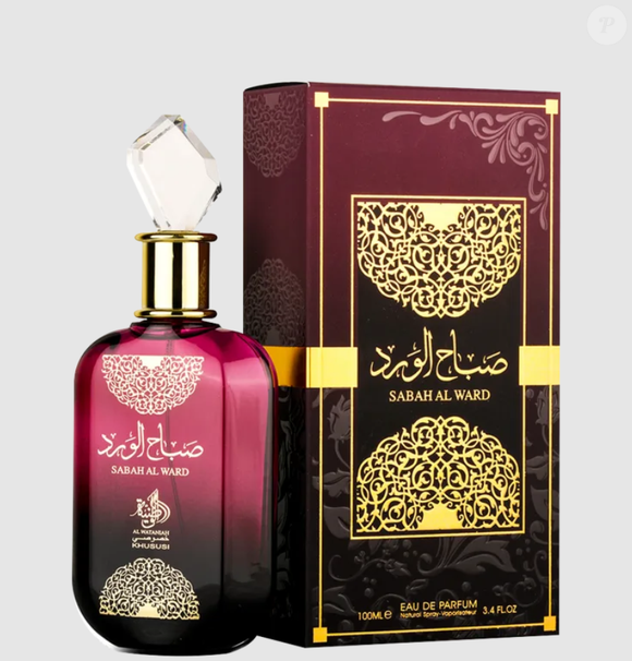 O perfume árabe feminino Sabah Al Ward (Al Wataniah).