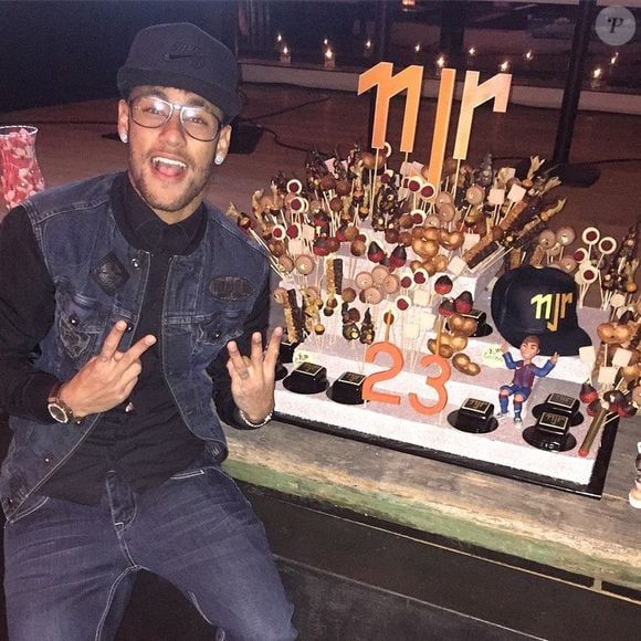 Neymar estava assim no seu aniversário de 23 anos, em 2015
