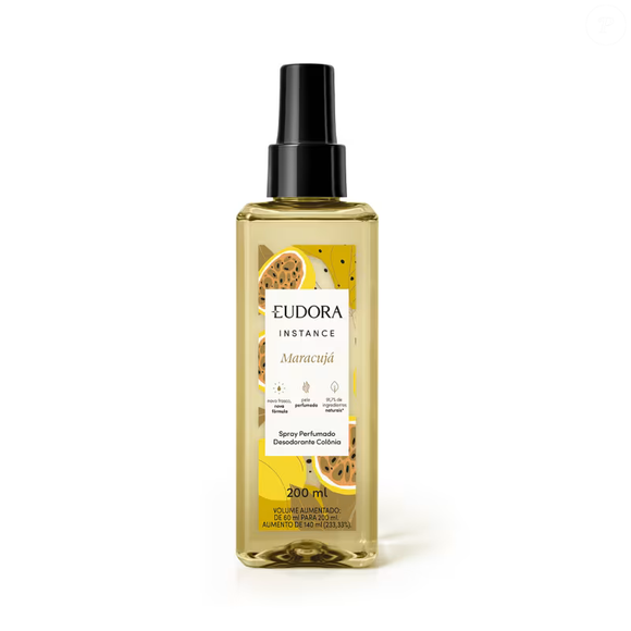 Instance Maracujá (Eudora) - 200ml | R$ 72,90 - o maracujá aparece como protagonista nesta fragrância leve e refrescante