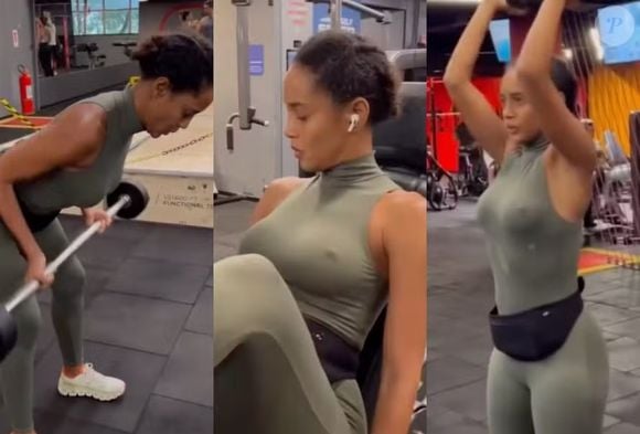 Taís Araújo aparece fazendo musculação aos 47 anos: atriz aposta em exercícios de força e treino de luta como parte dos cuidados com a saúde