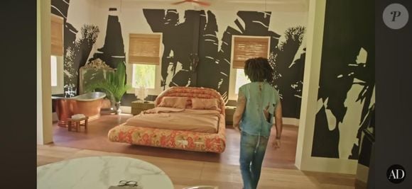 Quarto da fazenda milionária de Lenny Kravitz
