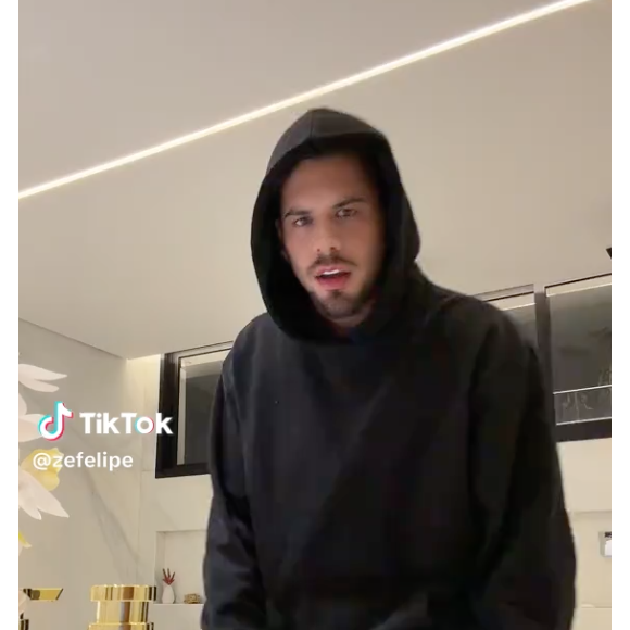 Recentemente, Zé Felipe publicou um vídeo no TikTok de uma trend com a música 'Boa Sorte' de Vanessa da Mata