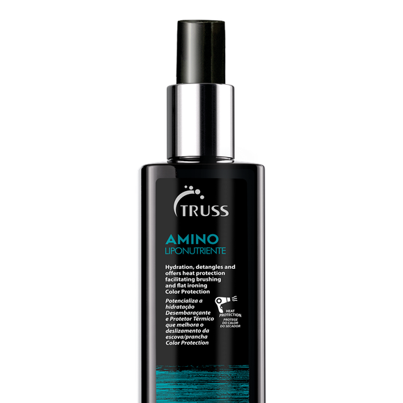 Protetor Térmico Amino (Truss) | R$ 174,79 - Proteção de até 80% contra o calor e fios mais hidratados fazem do Protetor Térmico Amino um aliado essencial na finalização da franja
