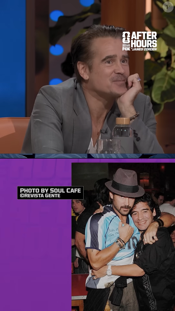Colin Farrell relembrou que Diego Maradona presenteou seu pai, Eamon Farrell, com uma camisa autografada da seleção argentina. O ator admitiu que ficou surpreso com a dedicatória, mas classificou o gesto como elegante. O relato foi feito ao programa 'After Hours'