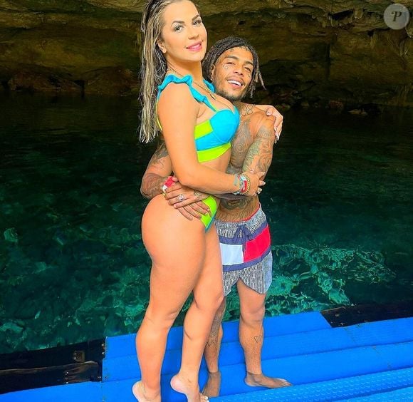 Deolane Bezerra e o funkeiro MC Kevin, que foi seu namorado