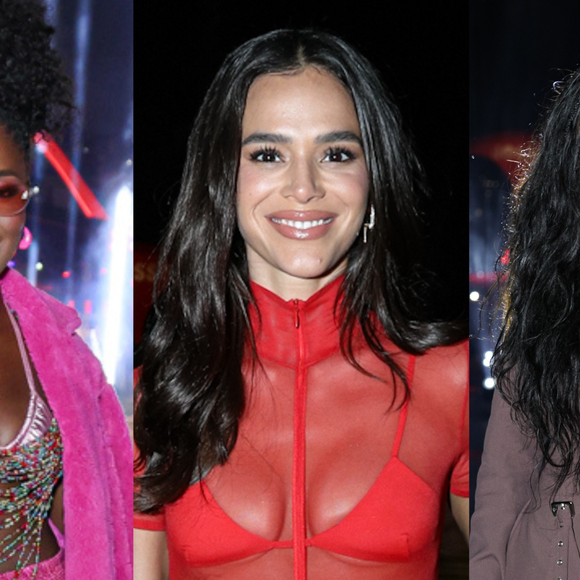 Bruna Marquezine abusa da transparência, Duda Santos na trend do marrom e muito mais: 20 looks das famosas em 1ª prévia do Carnaval 2026