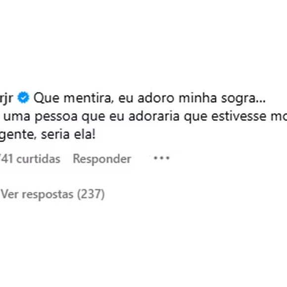 Neymar se manifesta nas redes e nega atrito com sogra Telma Fonseca; veja prints da resposta