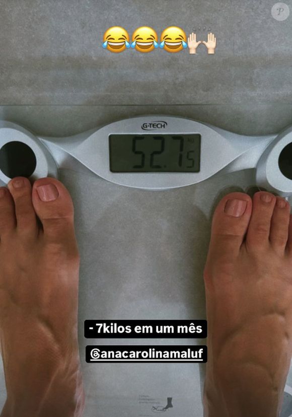 Maraisa agora está pesando 52,7 kg