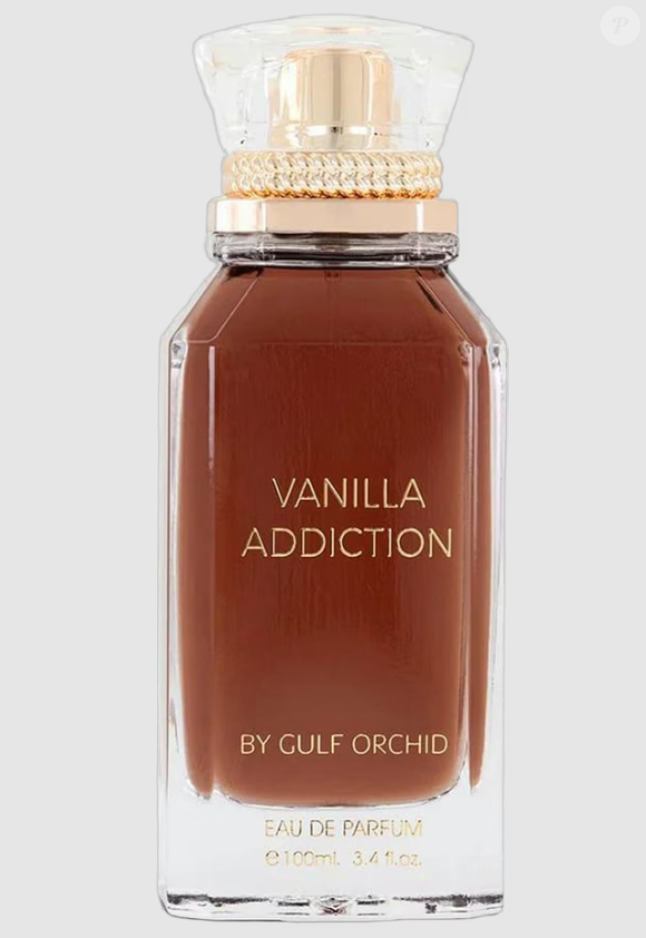 O Perfume Vanilla Addiction, da marca Gulf Orchid, traz a baunilha protuberante em toda a sua composição. As notas de topo marcam lavanda e coco, enquanto o coração é floral, além da presença de âmbar no fundo.