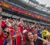 Isabela vibrou muito com os 2 gols de Haaland pela Noruega neste domingo, 5 de julho de 2026