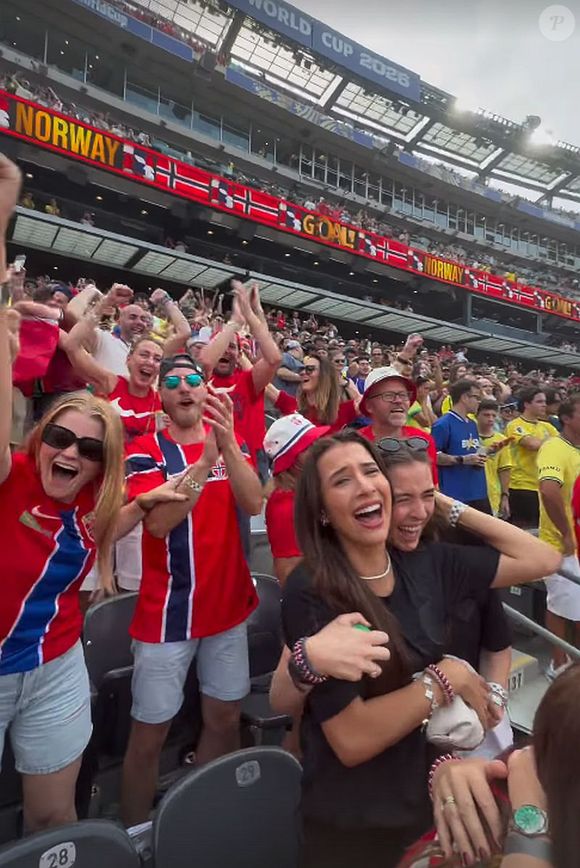 Isabela vibrou muito com os 2 gols de Haaland pela Noruega neste domingo, 5 de julho de 2026