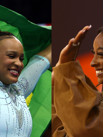 Nem Simone Biles conseguiu! Aos 27 anos, Rebeca Andrade conquista 3º ouro no salto e chega a 10 medalhas em Mundiais sob olhar da rival: 'Importante para mim e para todas'