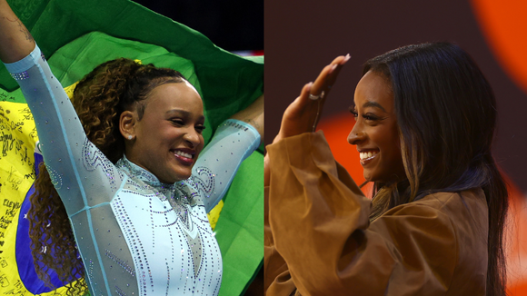 Nem Simone Biles conseguiu! Aos 27 anos, Rebeca Andrade conquista 3º ouro no salto e chega a 10 medalhas em Mundiais sob olhar da rival: 'Importante para mim e para todas'