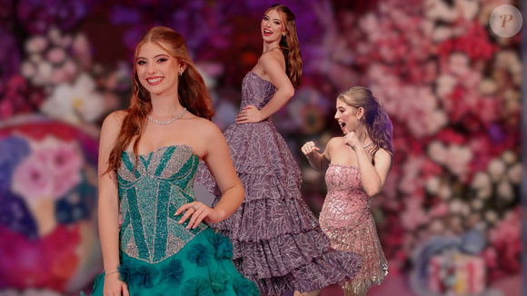 Ex-'Carinha de Anjo', Lorena Queiroz faz festa luxuosa de 15 anos com 3 vestidos diferentes e valsa com pai da ficção; veja +20 fotos!