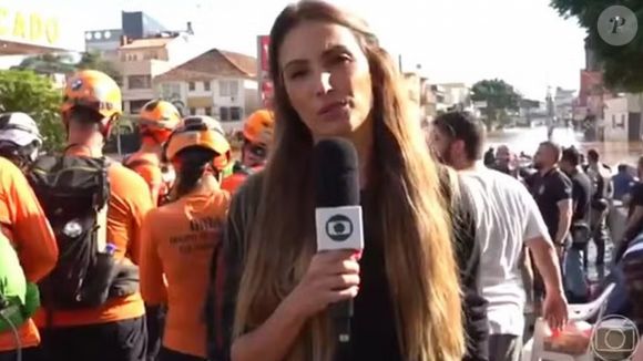 No momento de sua despedida, Cris usava uma camiseta com a foto de Patrícia Poeta estampada.