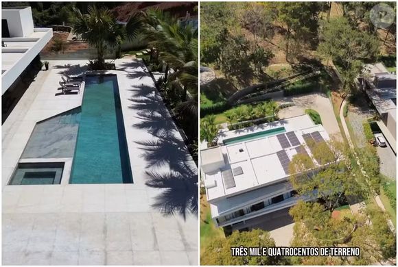 Mansão de Zé Felipe fica em um condomínio de luxo e ocupa um terreno de 3.430 m², com 1.380 m² de área construída