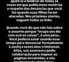 Leo Dias se defendeu e largou um conselho para Bruna Biancardi: 'Talvez a sua memória seja seletiva, mas vamos ajudá-la a lembrar de todas as vezes em que publicamos matérias a respeito das denúncias que você fez quando suas filhas foram atacadas'