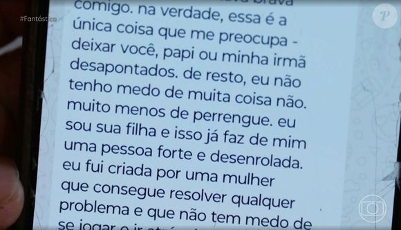 Juliana Marins afirmou em sua última mensagem para a mãe: 'Não tenho medo de muita coisa'