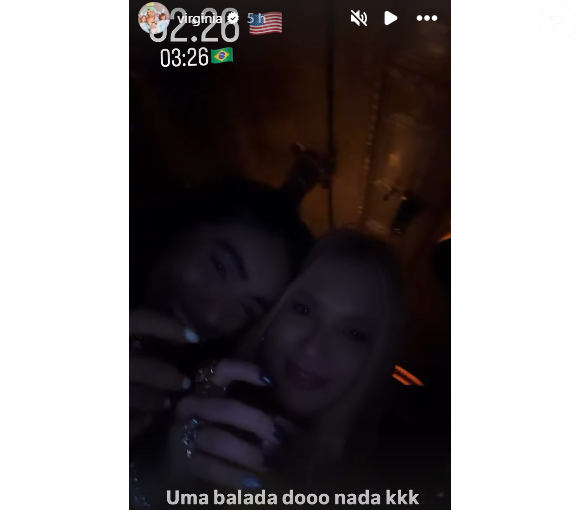 Virginia foi para balada com as amigas depois de jantar nos Estados Unidos