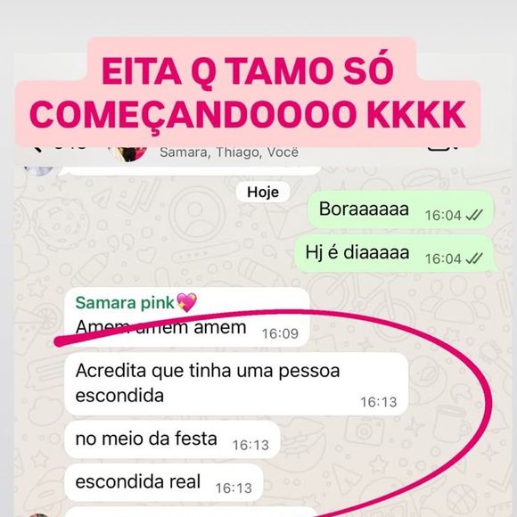 Virginia Fonseca revela penetra em festa da WePink e compartilha print com sócia Samara Pink