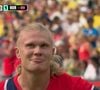 Haaland fez o primeiro gol da Noruega e deu assistência para o segundo