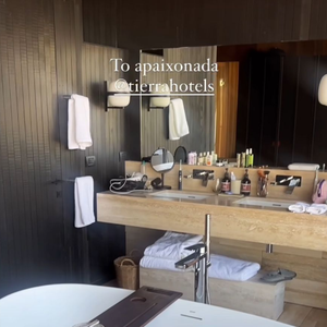 Mulher de Junior Lima, Monica Benini já mostrou em seus stories no Instagram alguns detalhes do Tierra Hotels.