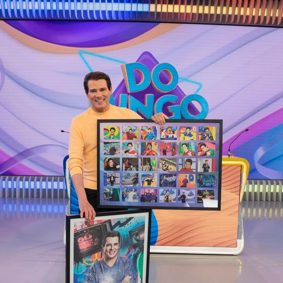 Celso Portiolli ganhou uma série de homenagens pelos 30 anos de SBT neste domingo (03)