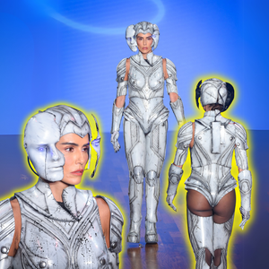 SPFW 25: Deborah Secco desfila com look robótico e bumbum de fora para estilista que vestiu Shakira