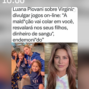 Virgínia Fonseca se revoltou com a fala de Luana Piovani e anunciou que tomará medidas contra a atriz na Justiça