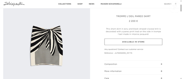 Bruna Marquezine usou saia da Schiaparelli no valor de 2.200 euros (R$ 13,5 mil)