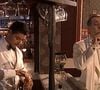 David Brazil em cena da 'Aquarela do Brasil' (2000), na Globo, onde contracenou com Gracindo Jr.