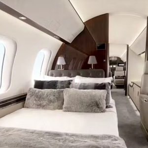 Quarto principal do Global 7500 garante descanso em voos intercontinentais sem escalas