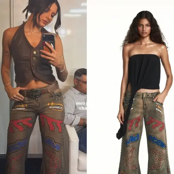 Calça usada por Rafa Justus no Lollapalooza já foi aposta de Ana Castela em apresentação, reforçando tendência
