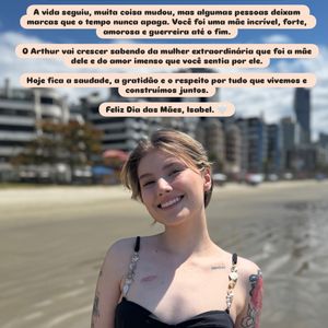 Lucas Borbas resgatou uma foto de Isabel Veloso na praia e destacou que ‘é impossível não lembrar’ da falecida esposa no Dia das Mães