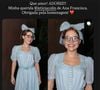 Letícia Colin fez Mariana Ximenes aprovar sua fantasia de Ana Francisca, mocinha de 'Chocolate com Pimenta', em festa do capítulo 100 de 'Quem Ama Cuida'