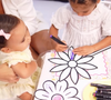 Festinha teve show de bolhas e atividades de colorir, além de oficinas, que já são tradição nas festas de Bruna Biancardi