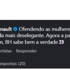 Ana Paula Renault reagiu: ‘Ofendendo as mulheres para ‘defender’ outra… Nada mais deselegante. Agora a parte dela ser uma personagem, BH sabe bem a verdade’