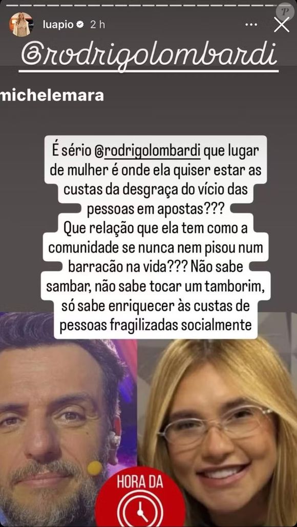 Luana Piovani detonou Rodrigo Lombardi por supostamente defender Virgínia Fonseca