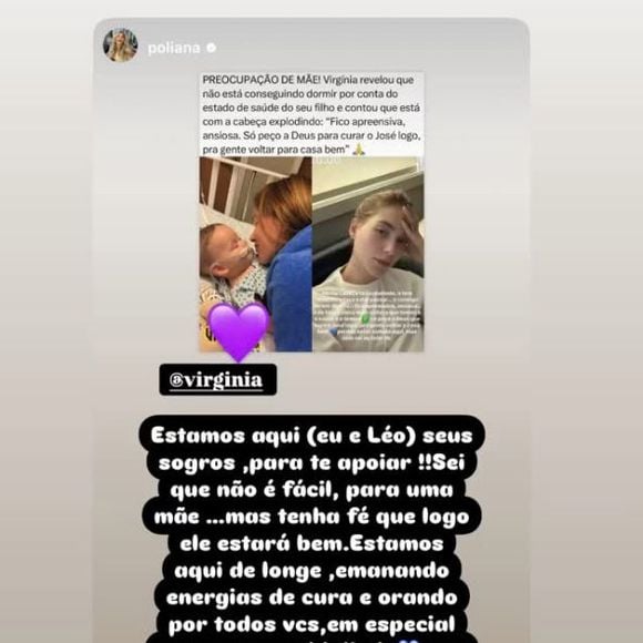 Virgínia Fonseca recebeu o apoio dos sogros, Poliana e Leonardo