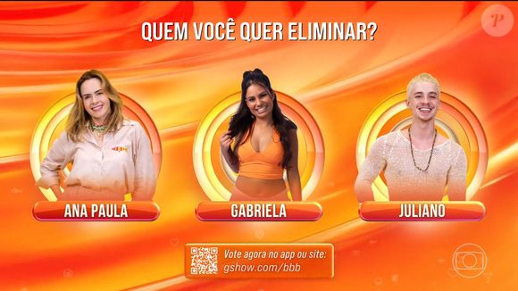 O 16º paredão do 'BBB 26' está formado entre Ana Paula Renault, Juliano Floss e Gabriela
