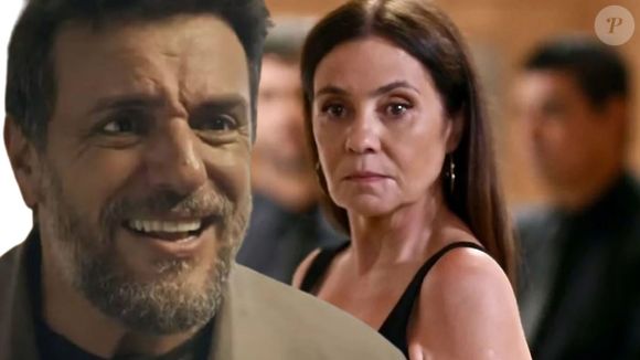 Em 'Mania de Você', Mércia (Adriana Esteves) vende resort para Magda (nome da atriz não revelado) a mando de Molina (Rodrigo Lombardi)