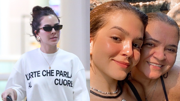 10 dias após a morte da mãe, Mel Maia é fotografada com semblante abatido no RJ