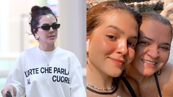 10 dias após a morte da mãe, Mel Maia é fotografada com semblante abatido no RJ