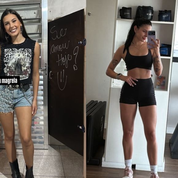 Ana Castela mostrou o resultado do seu 'novo corpo' em comparação com sua estatura antiga e impressionou a web