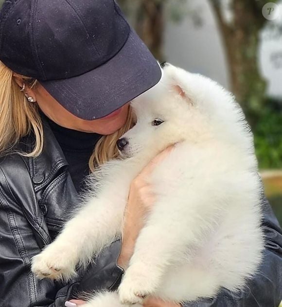 Eliana adquiriu um cachorro da raça Samoieda. Segundo informações na web, um filhote pode custar de R$ 3 mil a até R$ 8 mil