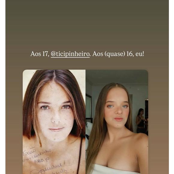 "Mãe e filha ou gêmeas?", se chocou Rafaella Justus ao mostrar como era Ticiane Pinheiro aos 17 anos