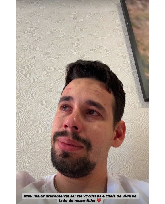 Isabel Veloso na UTI: marido da famosa, Lucas Borba chorou ao revelar seu presente ideal de aniversário. 'Ter você curada e cheia de vida ao lado do nosso filho'