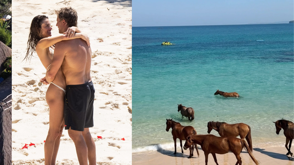 O hotel de luxo na Indonésia onde Alessandra Ambrósio ficou noiva: coração de pétalas, cavalos no mar e diárias de até R$ 80 mil