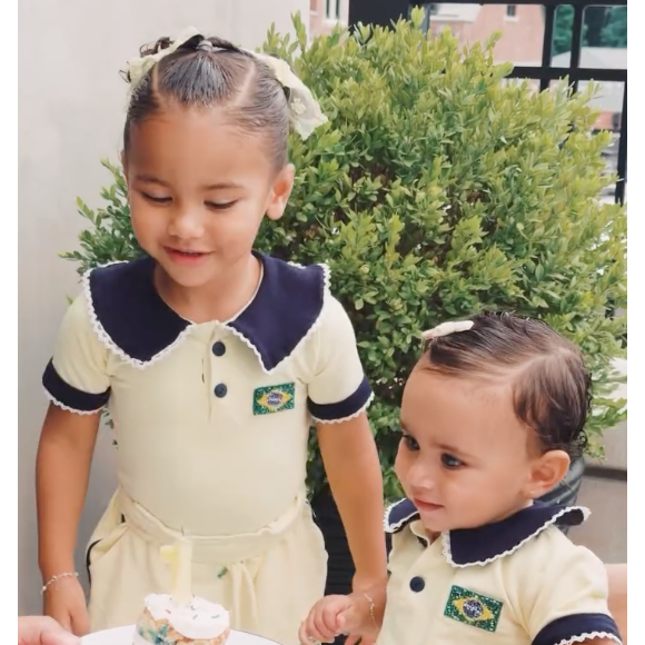 No último domingo (05), Bruna Biancardi publicou um vídeo das filhas comemorando o aniversário de Mel com um bolinho singelo