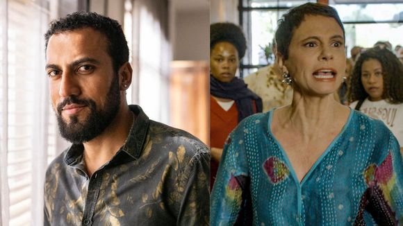 Celina (Malu Galli) vai para a cama com Olavo (Ricardo Teodoro) e assume romance na novela Vale Tudo